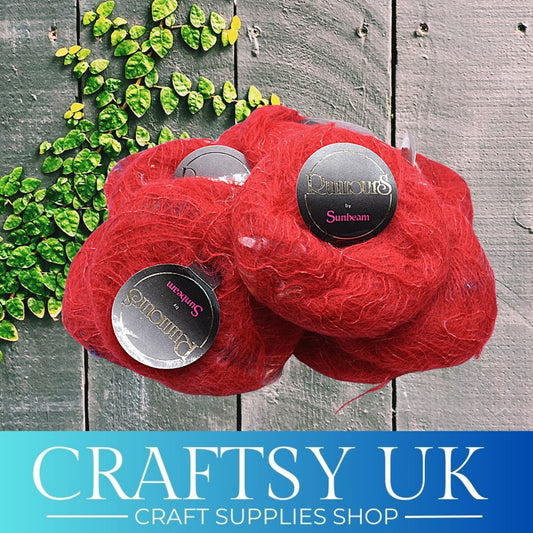 rumours red mohair yarn