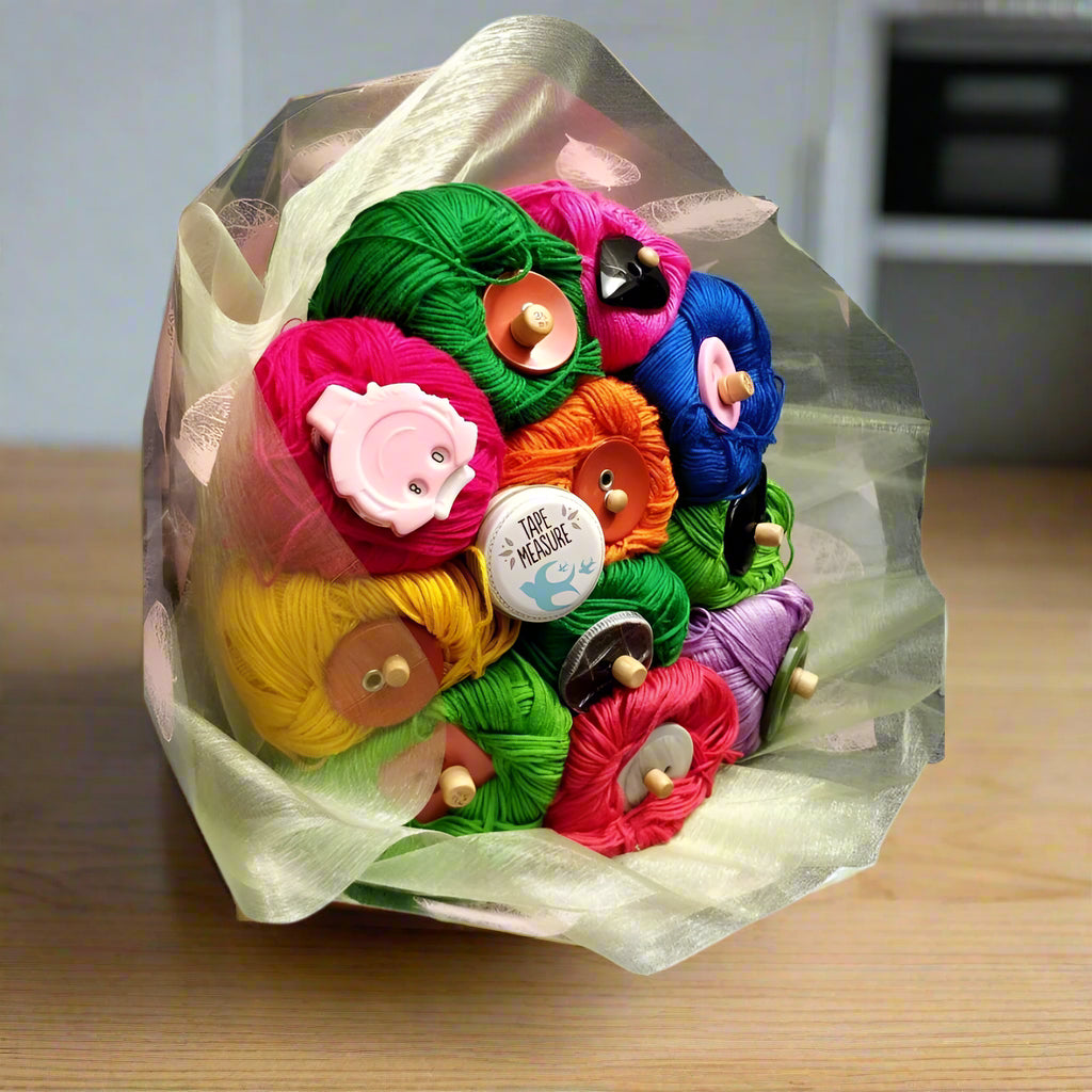 yarn bouquets