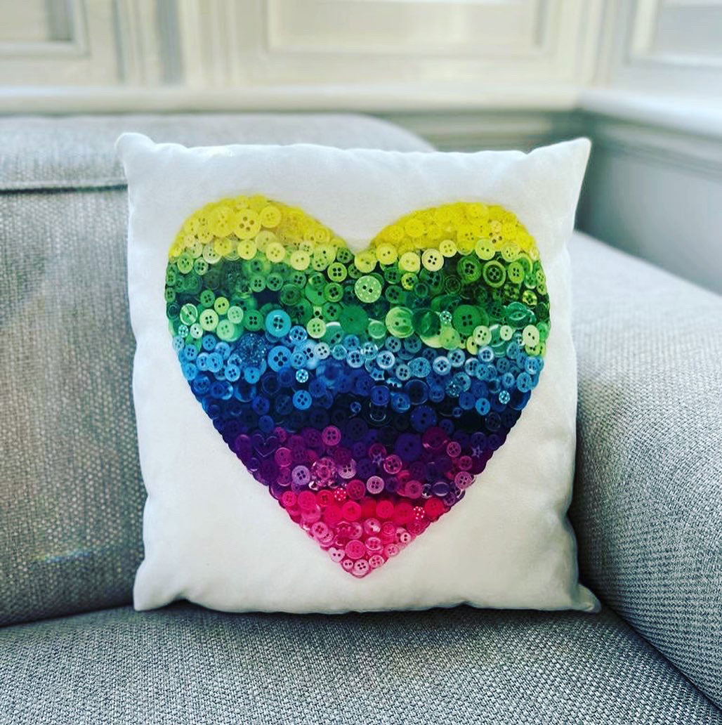 Rainbow Cushions Vegan Cushions Beautifully Handmade UK