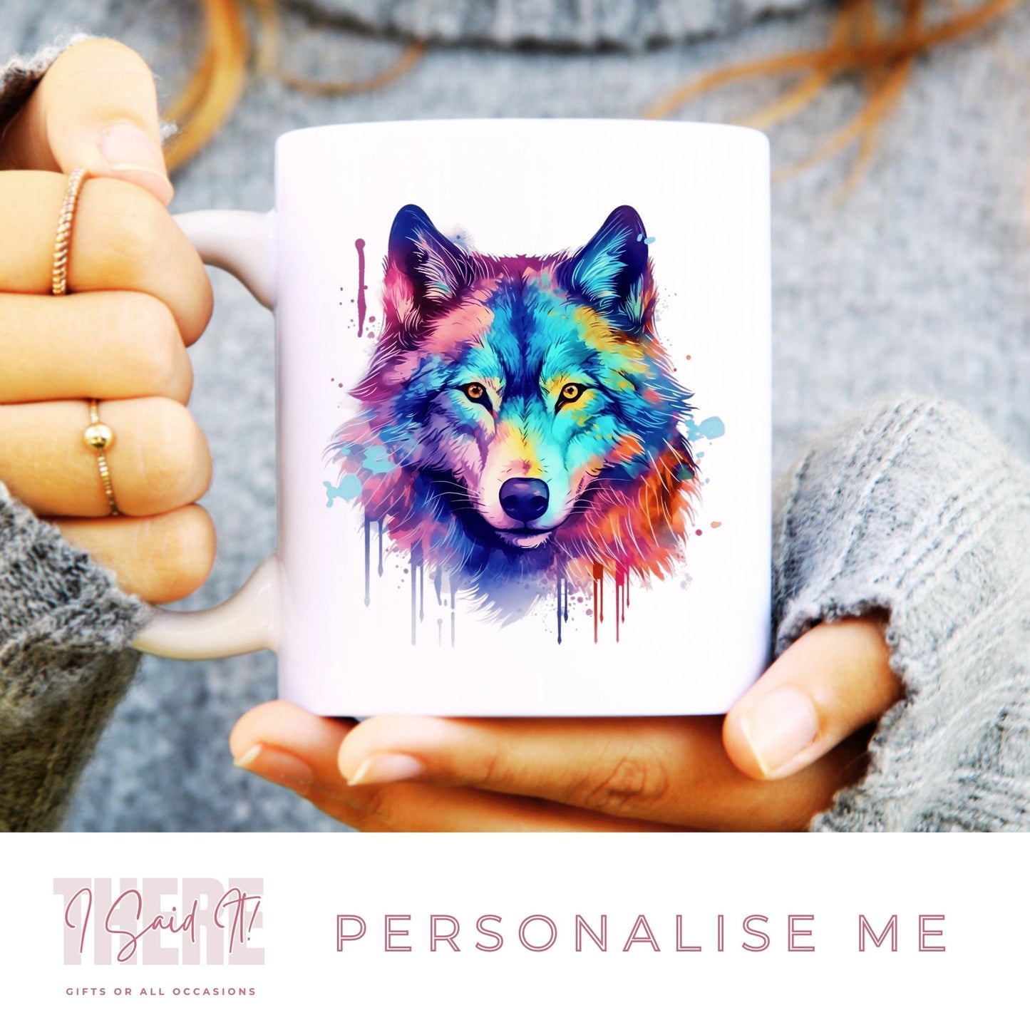 personalised-wolf-mug