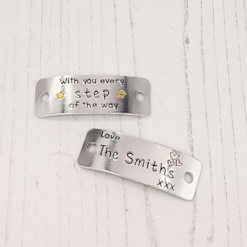 Personalised Trainer Tags | Metal Trainer Tags