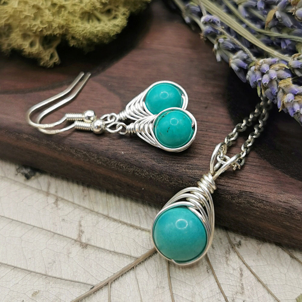 BDL Genuine Turquoise 925 Sterling Silver Pendant Necklace For Women - Vintage Festival Jewelry Gift