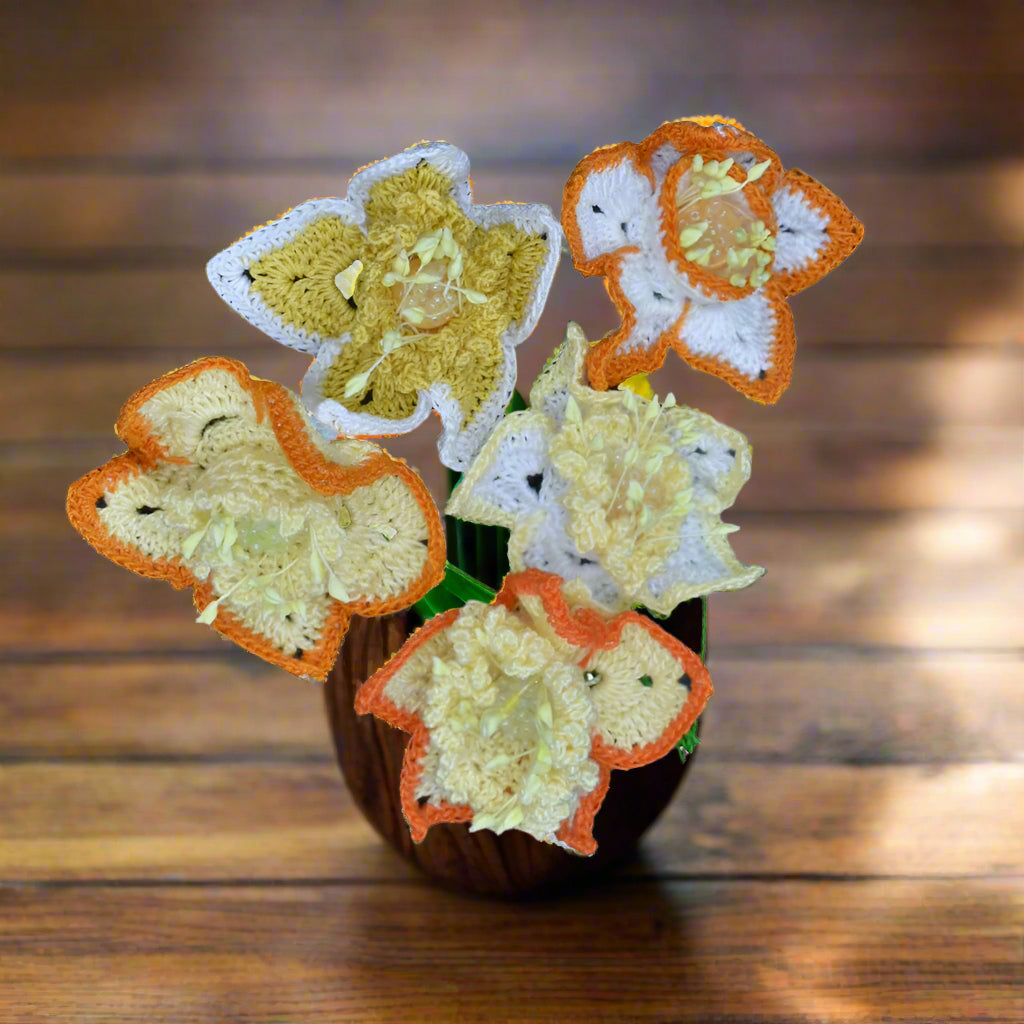 artificial daffodil bouquet