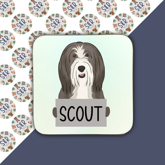 bearded-collie-personalised-coaster