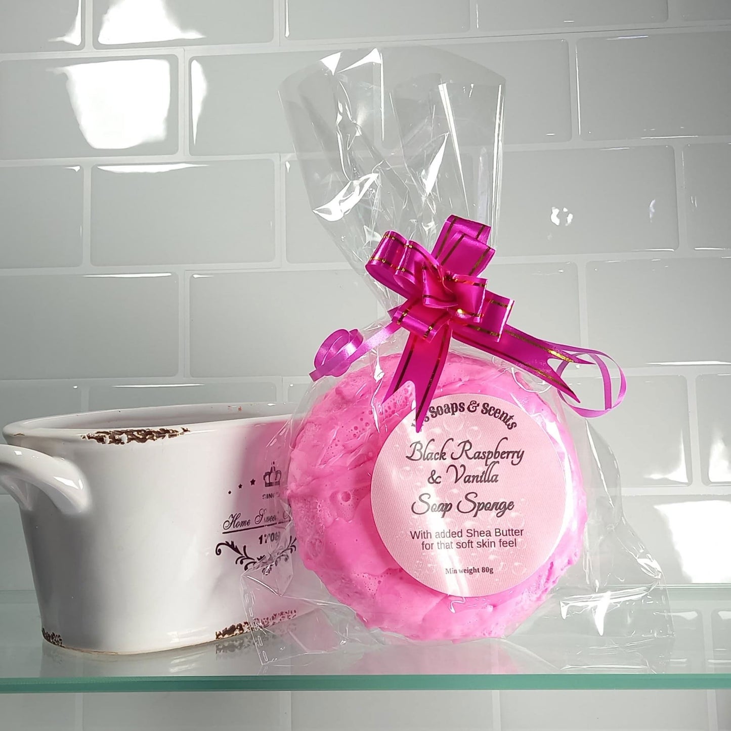 Shea Butter Soap Sponge | Soap Filled Exfoliating Sponge