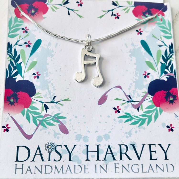 Music Note Necklace, Music Jewelry, Music Lover Gifts, Music Jewellery, Musician Gift Idea, Conductor Gift, Steel Band, Songsheet Gifts.