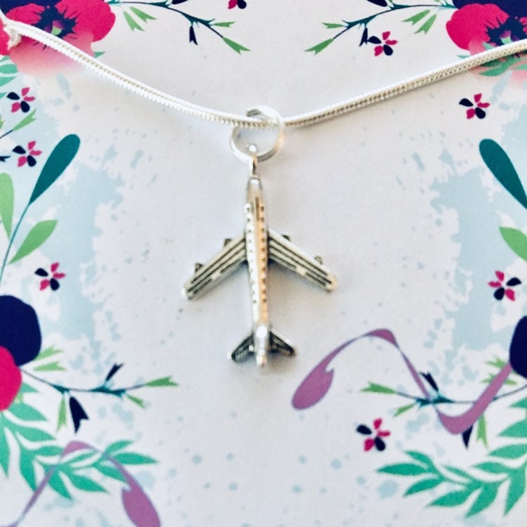 Aeroplane Necklace, Travel Jewellery, Plane Necklace, Vacation Necklace, Vacation Gift Idea, Journey Gift, Holiday Jewelry, Holiday Necklace