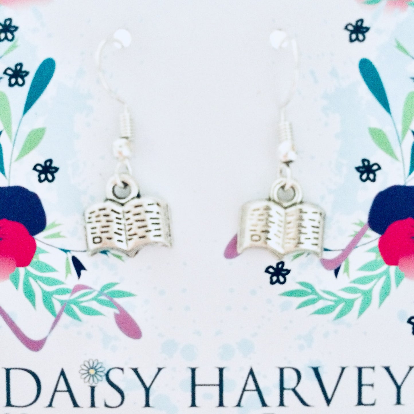 Book Earrings, Book Lover Jewelry, Writer Earrings, Author Gifts, Novel Gifts, Reader Jewellery, Library Gift Ideas, Book Charms, Earrings.