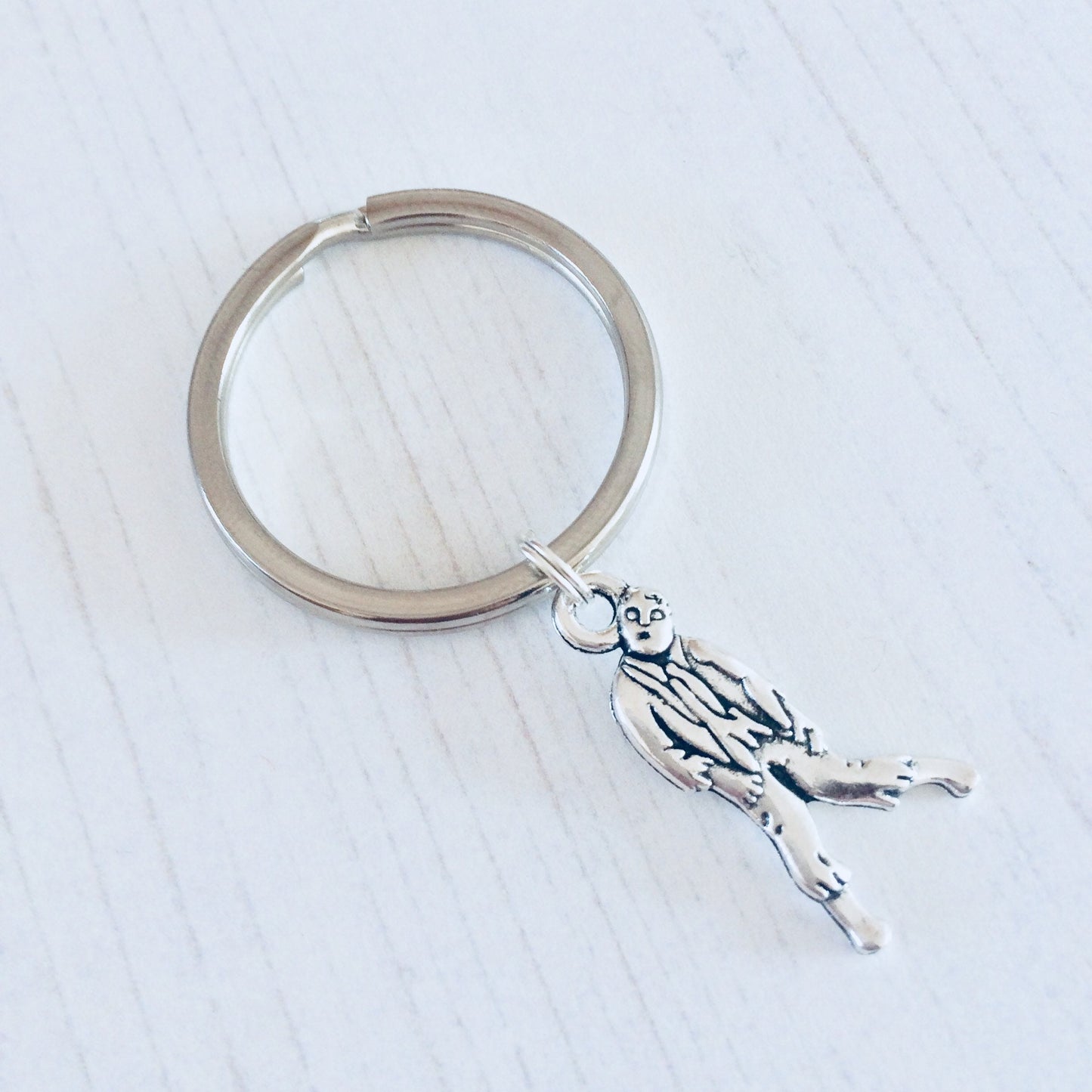 Zombie Keyring, Zombie Keychain, Zombie Gifts, Horror Jewelry, Zombie Accessory, Living Dead Jewellery, Gothic Gift Idea, Horror Movie Gift.