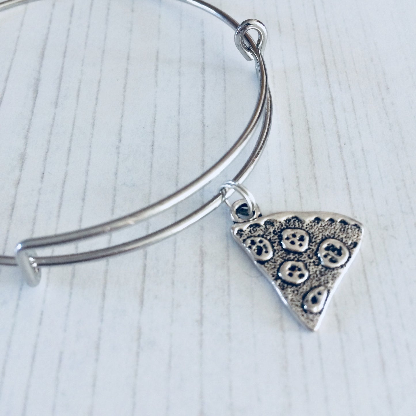 Pizza Bracelet, Friendship Bracelet Set, Junk Food Jewelry, BFF Gift, Food Related Gift, Pizza Charm, Besties Gift, Pizza Loving Friends.