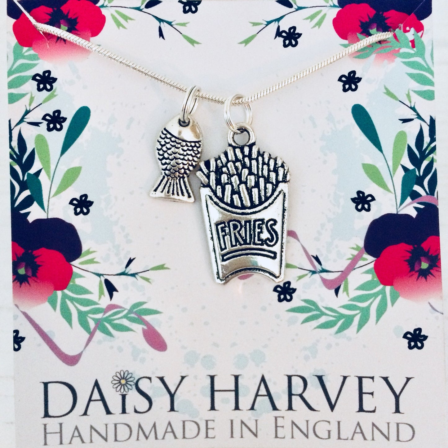 Beach Necklace, Fish Chips Gifts, Fish Chips Lover, Cute Necklace, Cute Gift Ideas, Gifts For Friends, School Friend Gift, Fries Necklace.
