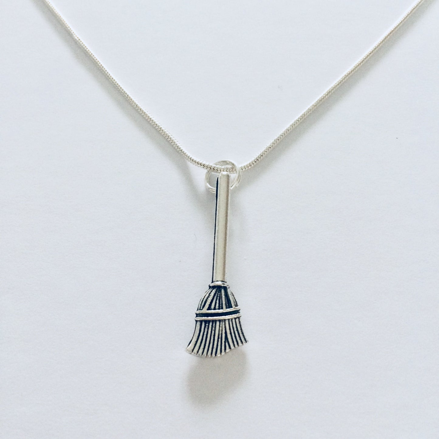 Broomstick Necklace, Witch Jewelry, Broom Gift For Cleaner, Housekeeper Fun Gift, Pagan Jewellery, Wiccan Gifts, White Witch Gift, Spooky.