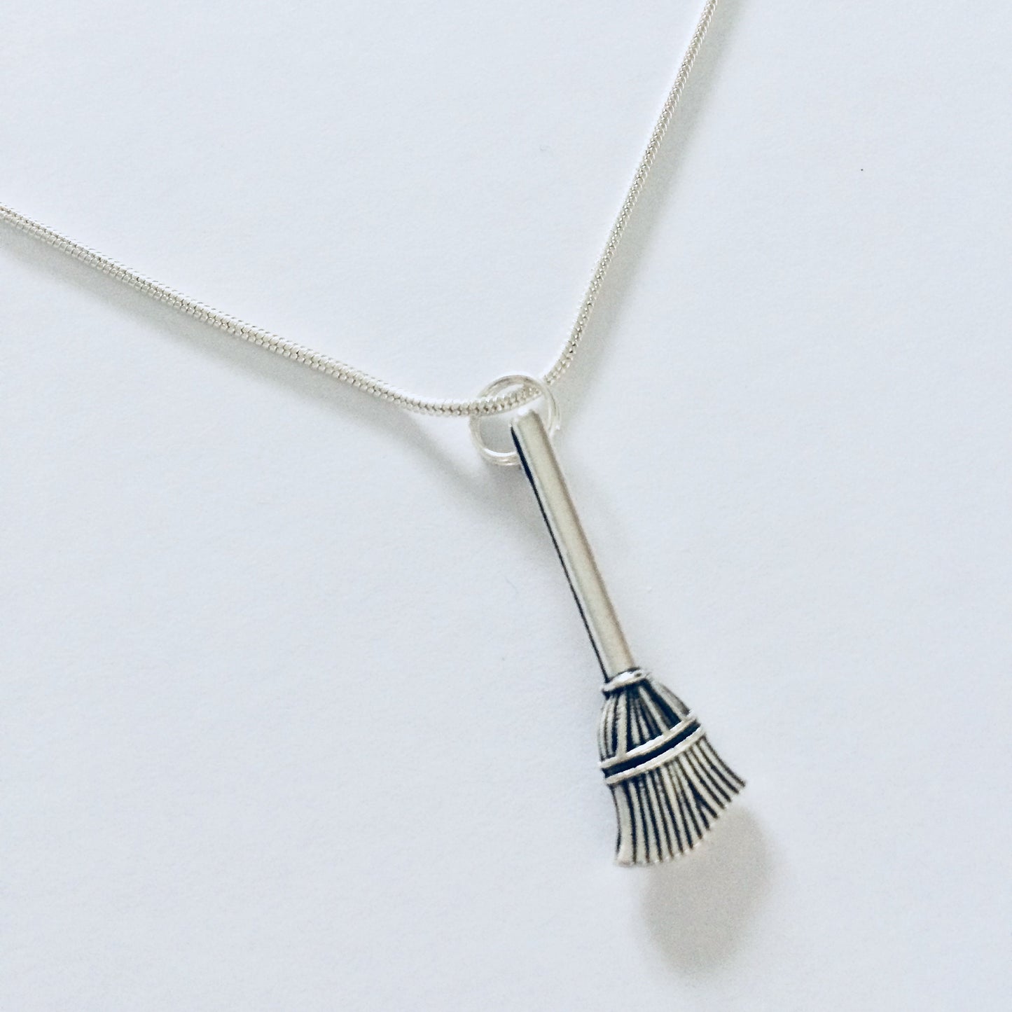 Broomstick Necklace, Witch Jewelry, Broom Gift For Cleaner, Housekeeper Fun Gift, Pagan Jewellery, Wiccan Gifts, White Witch Gift, Spooky.