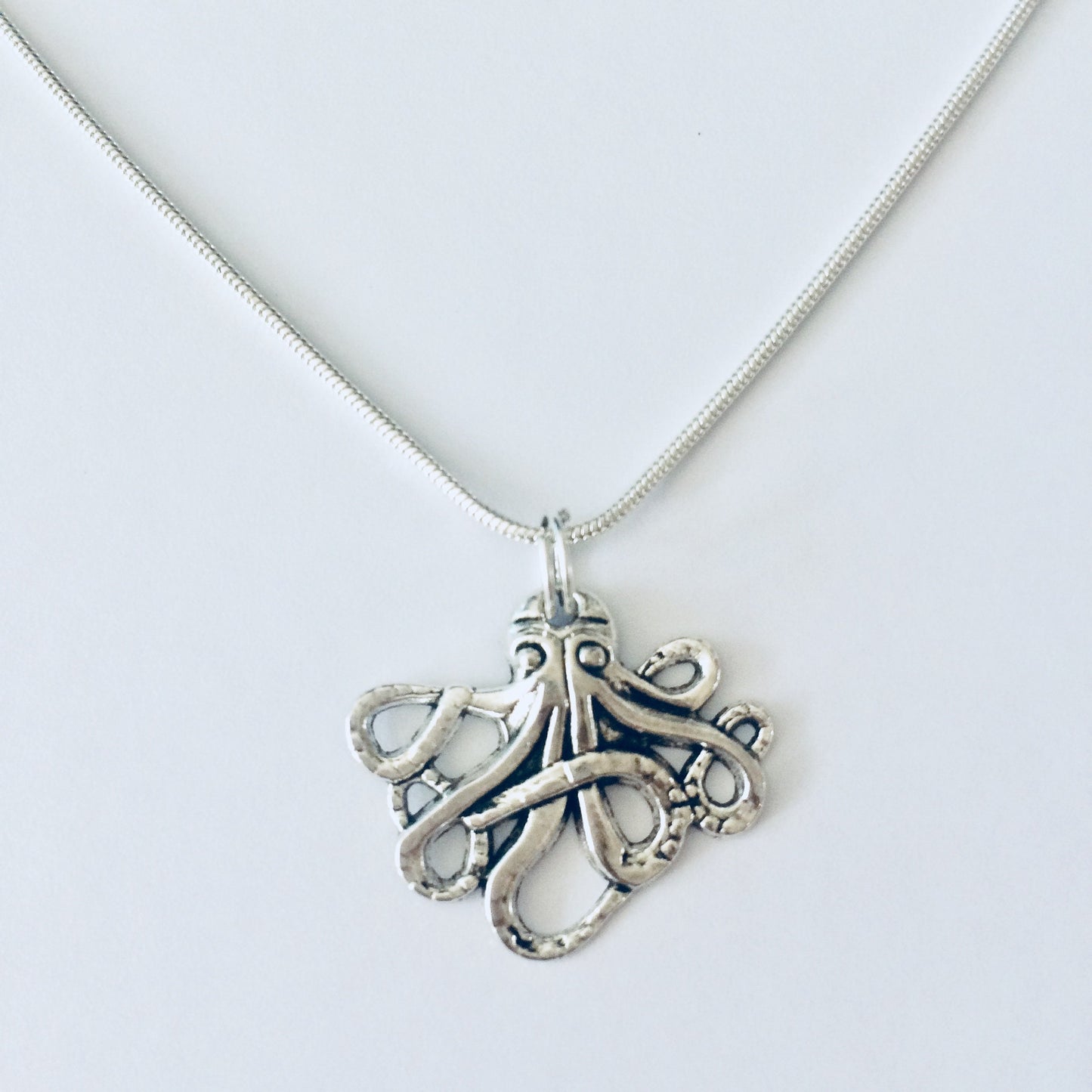 Octopus Necklace, Octopus Charm Jewelry, Octopus Jewelry, Kraken Jewellery, Nautical Jewellery, Ocean Related Gifts, Octopus Lover Gifts.
