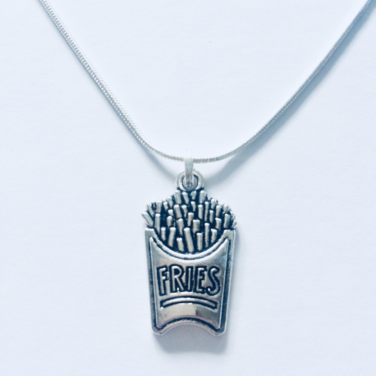 Fries Necklace, Chip Lover Necklace, Fries Jewellery, Fries Lover Necklace, Junk Food Gift, Foodie, Food Lover Gift, Fun Food Gift For Her.