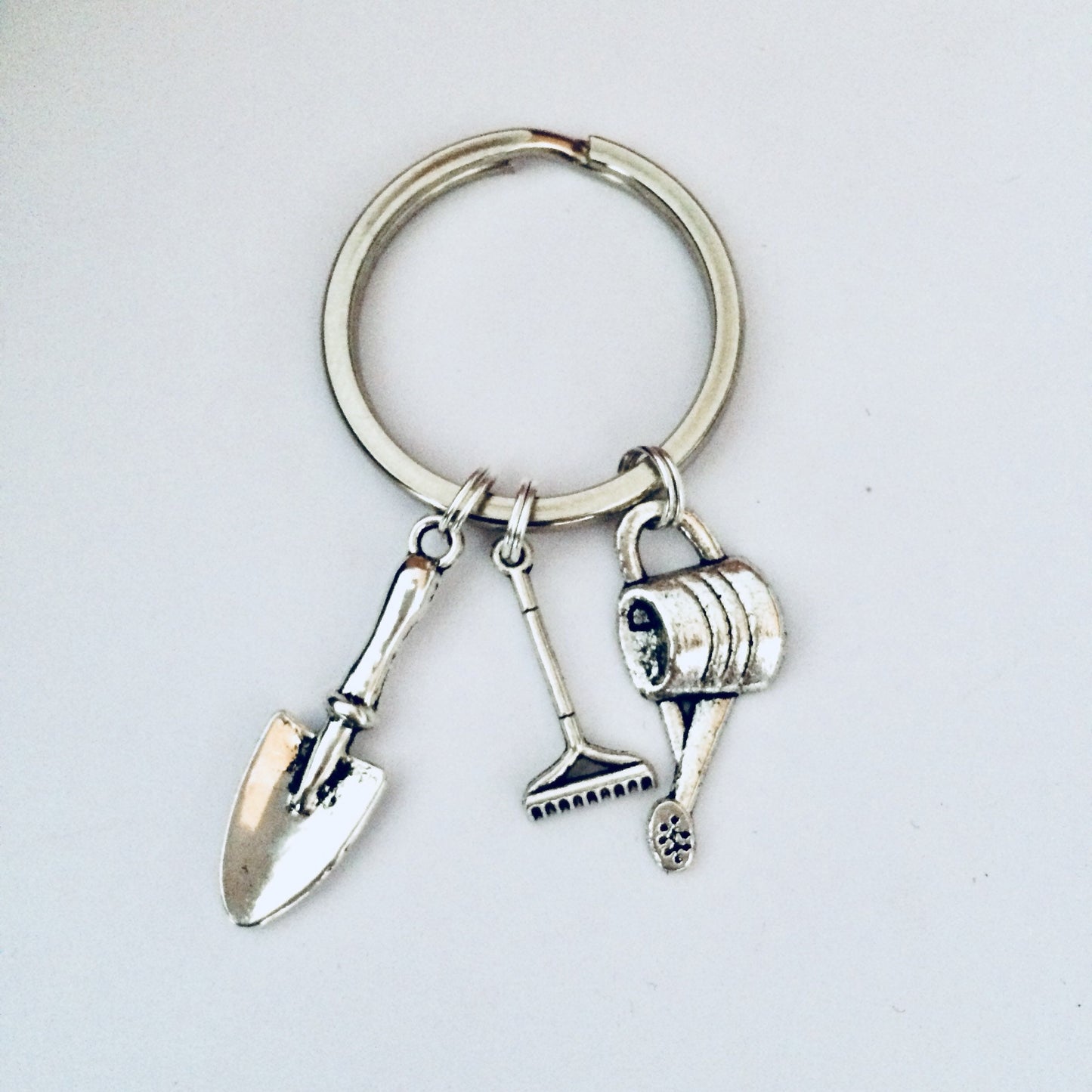 Gardening Lover Gift, Gardener Keychain, Gardening Keyring, Garden Spade Gift, Rake, Watering Can, Gift For Grandma, Plant Lover, Allotment.