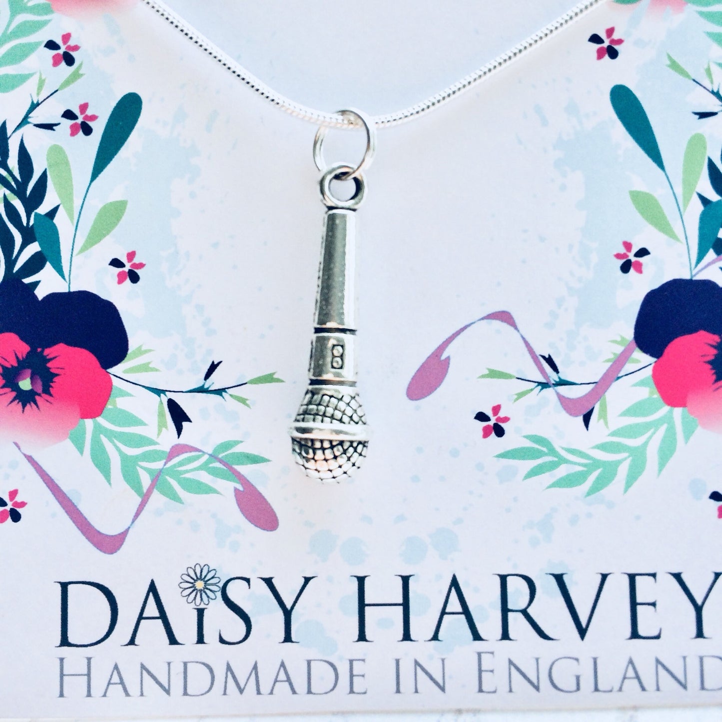 Microphone Necklace, Singer Necklace, Band Jewelry, Singer Jewellery, Gift For Singer, Musician Necklace, Karaoke Lover Gift, Band Gift.