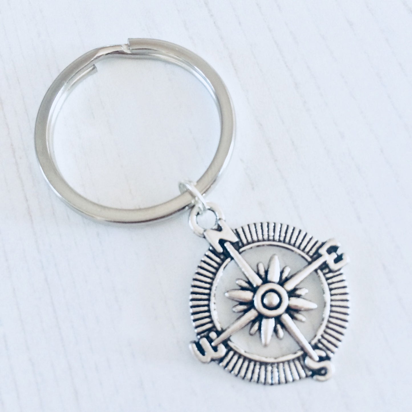 Compass Keyring, Travelling Gifts, Gift For Traveller, Wanderer Jewelry, Love To Travel, Adventure Keychain, Travel The World, Navigation.