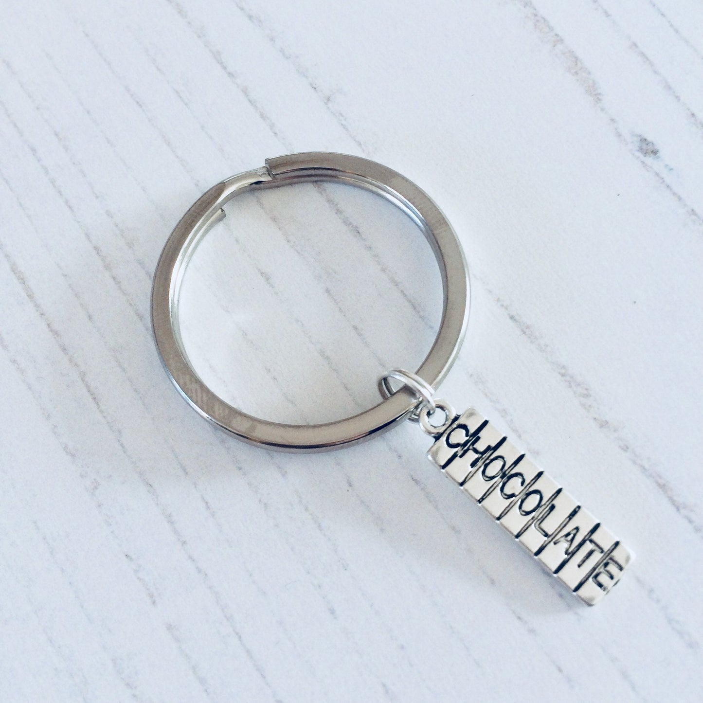 Chocolate Lover Keyring, Chocoholic Keychain, Chocolate Gifts, Chocolate Bar Keychain, Chocolate Accessory, Bag Charm, Chocolate Charms.