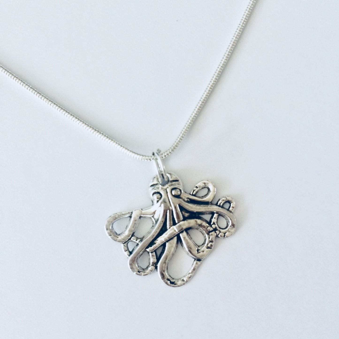 Octopus Necklace, Octopus Charm Jewelry, Octopus Jewelry, Kraken Jewellery, Nautical Jewellery, Ocean Related Gifts, Octopus Lover Gifts.