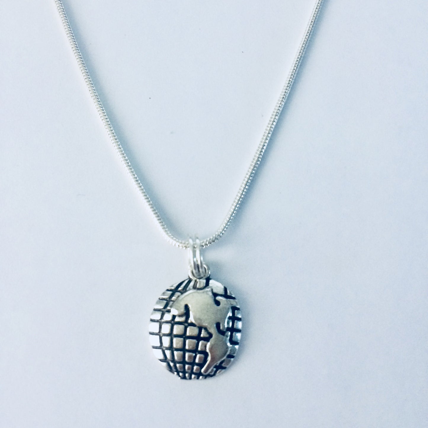 Earth Necklace, Globe Necklace, World Jewelry, Planet Necklace, Travel Necklace, Map Necklace, Wanderlust, Nature Gift Idea, Space Gifts.