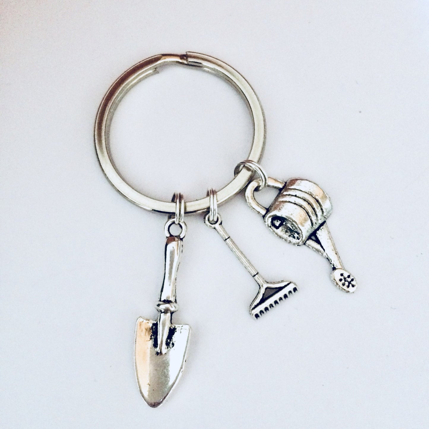 Gardening Lover Gift, Gardener Keychain, Gardening Keyring, Garden Spade Gift, Rake, Watering Can, Gift For Grandma, Plant Lover, Allotment.