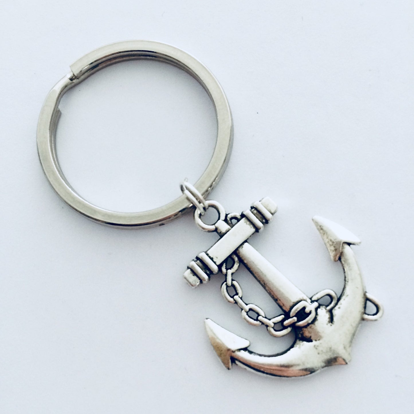 Nautical Keychain, Anchor Keyring, Sea Lover Gift, Ocean Keychain, Anchor Keychain, Navy Wife Gift, Sailor Present, Sailing Gift, Cruise.