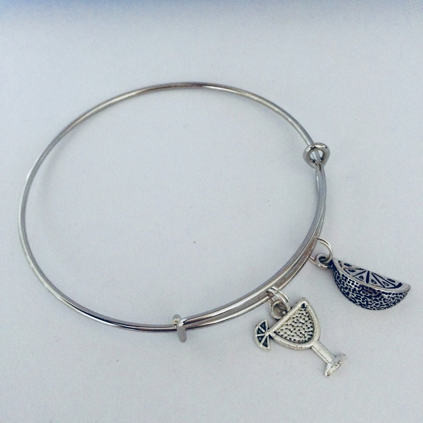 Gin And Tonic Jewelry, Gin Charm Bracelet, Gin Bangle, Lemon Slice, Gin Glass, Special Gift, Gin Lover Birthday Gift, Gin Gift Ideas, Her.