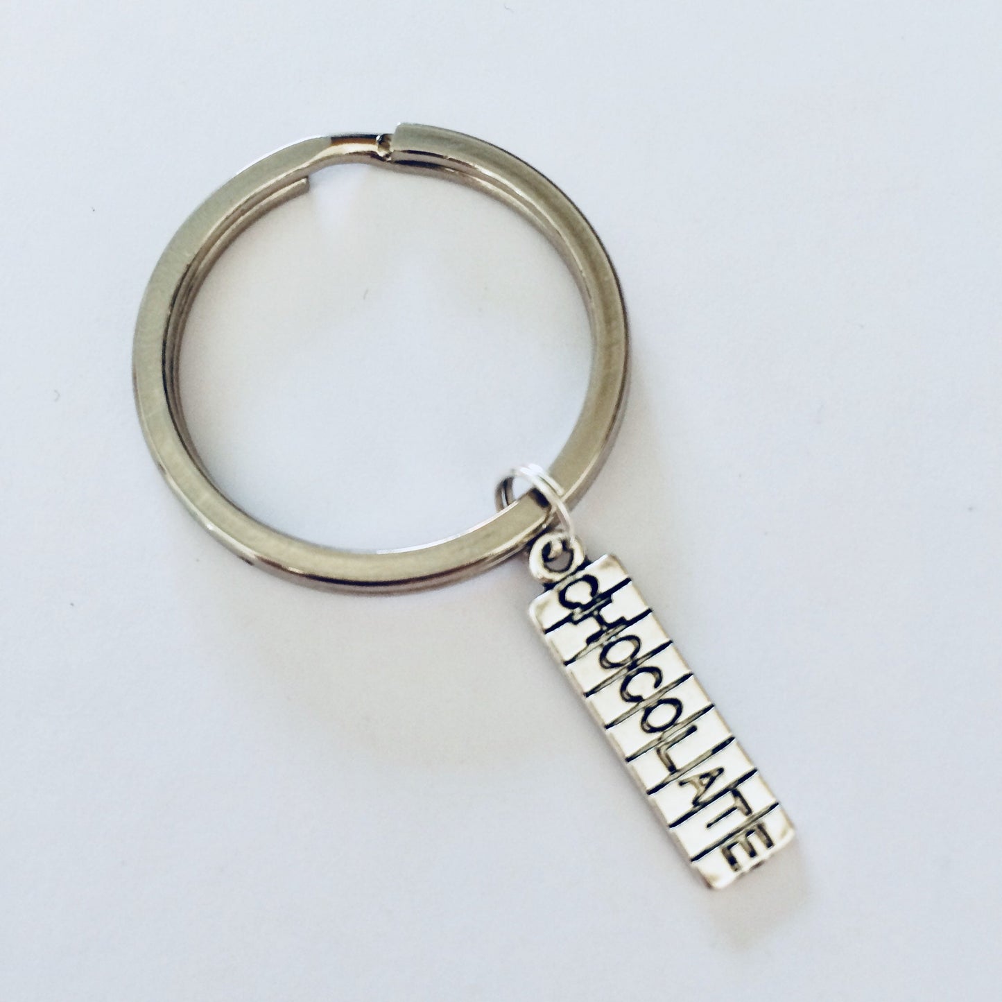 Chocolate Lover Keyring, Chocoholic Keychain, Chocolate Gifts, Chocolate Bar Keychain, Chocolate Accessory, Bag Charm, Chocolate Charms.