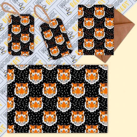 Tiger gift wrap // It's a boy gift wrap, Tiger present wrap, Tiger gift tags, Tiger card, Tiger wrapping set, Tiger gift ideas, Tiger baby