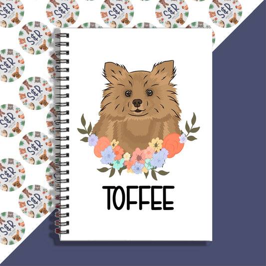 pomeranian-dog-notebook