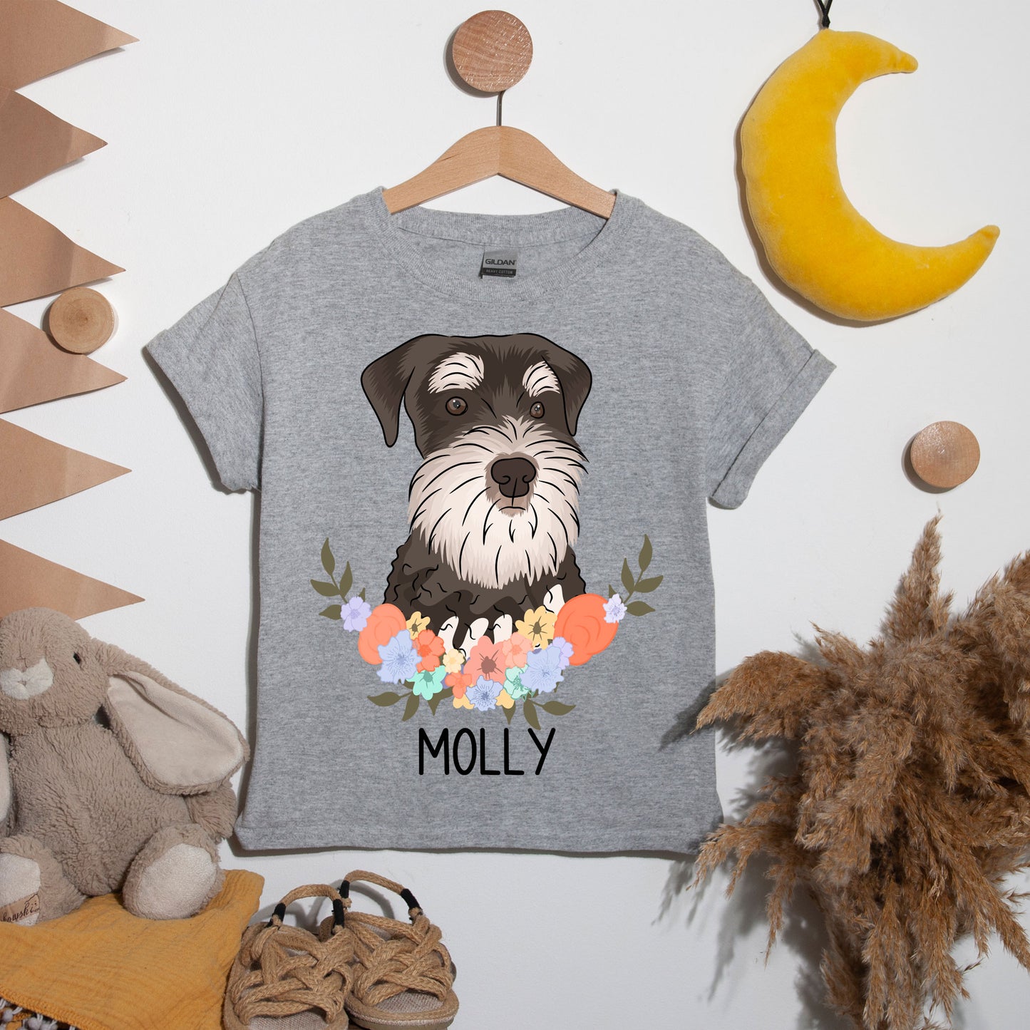 schnauzer-kids-t-shirt