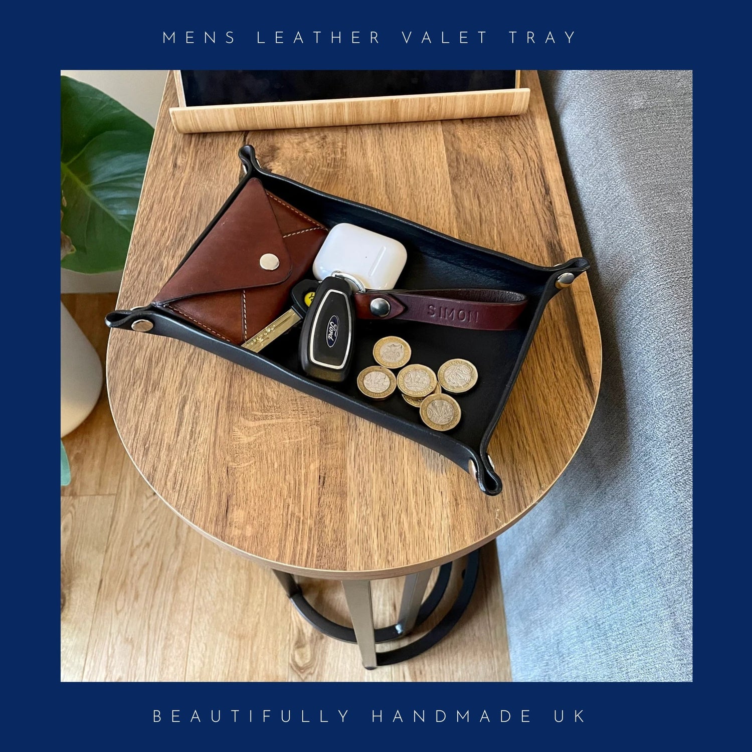 Mens Leather Valet Tray