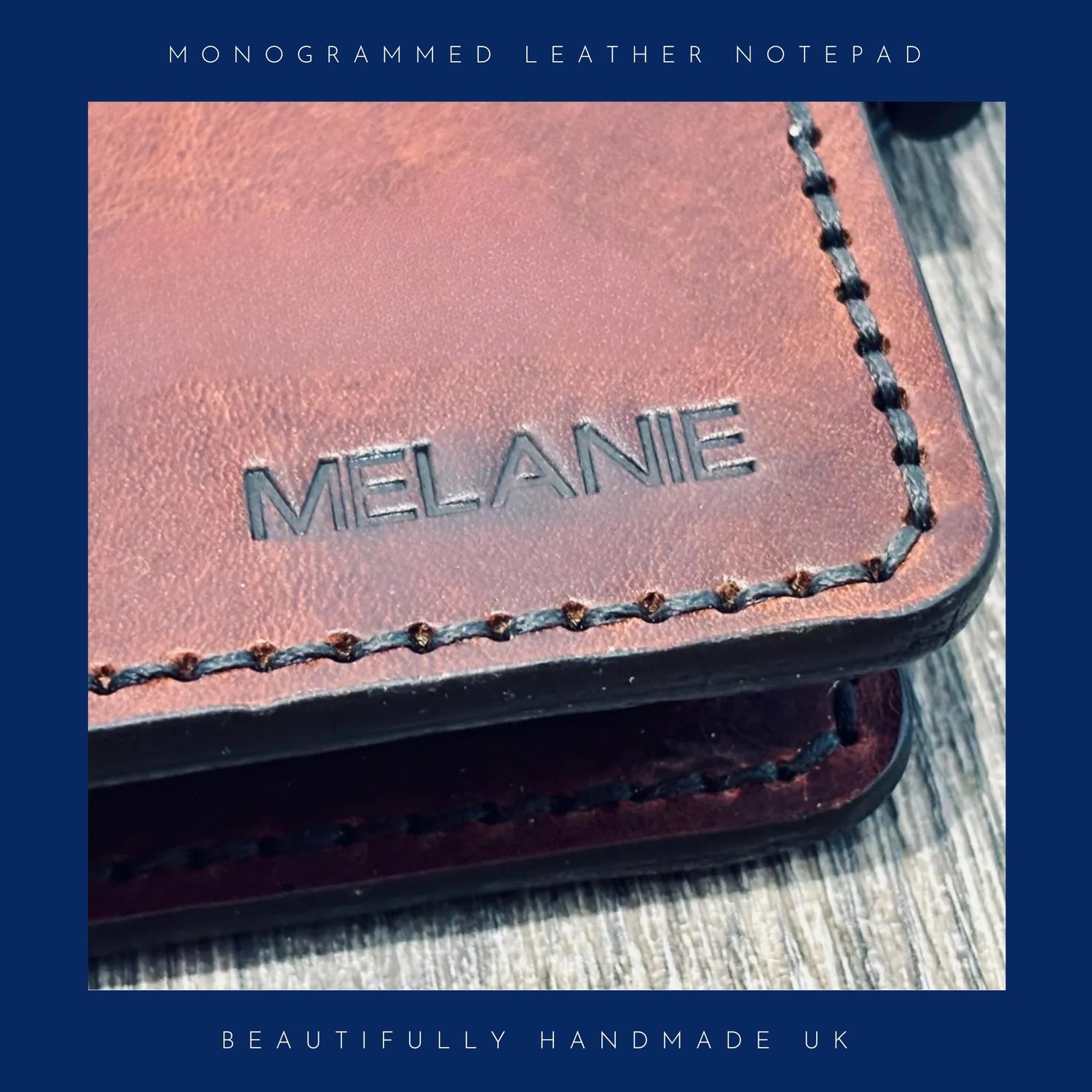 Monogrammed Leather Journal