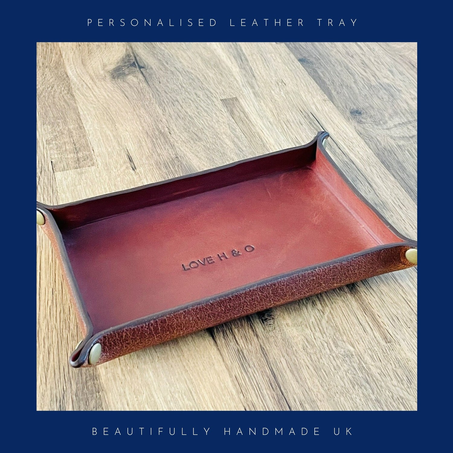 Personalised Leather Tray