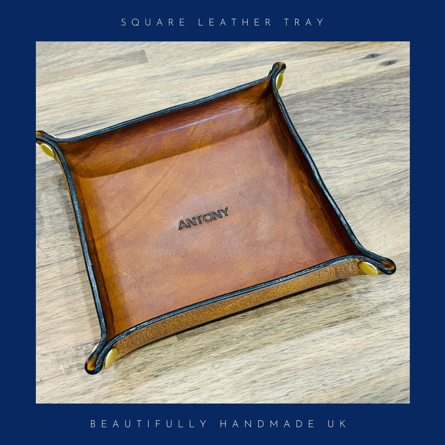 Square Leather Tray