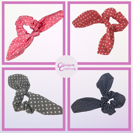 polka dot hair bow