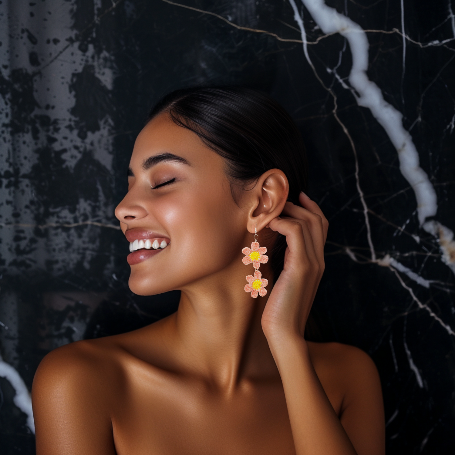daisy drop earrings