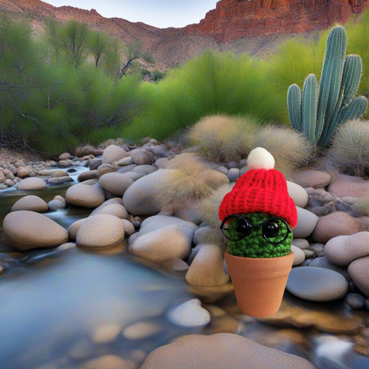 crochet christmas cacti gifts