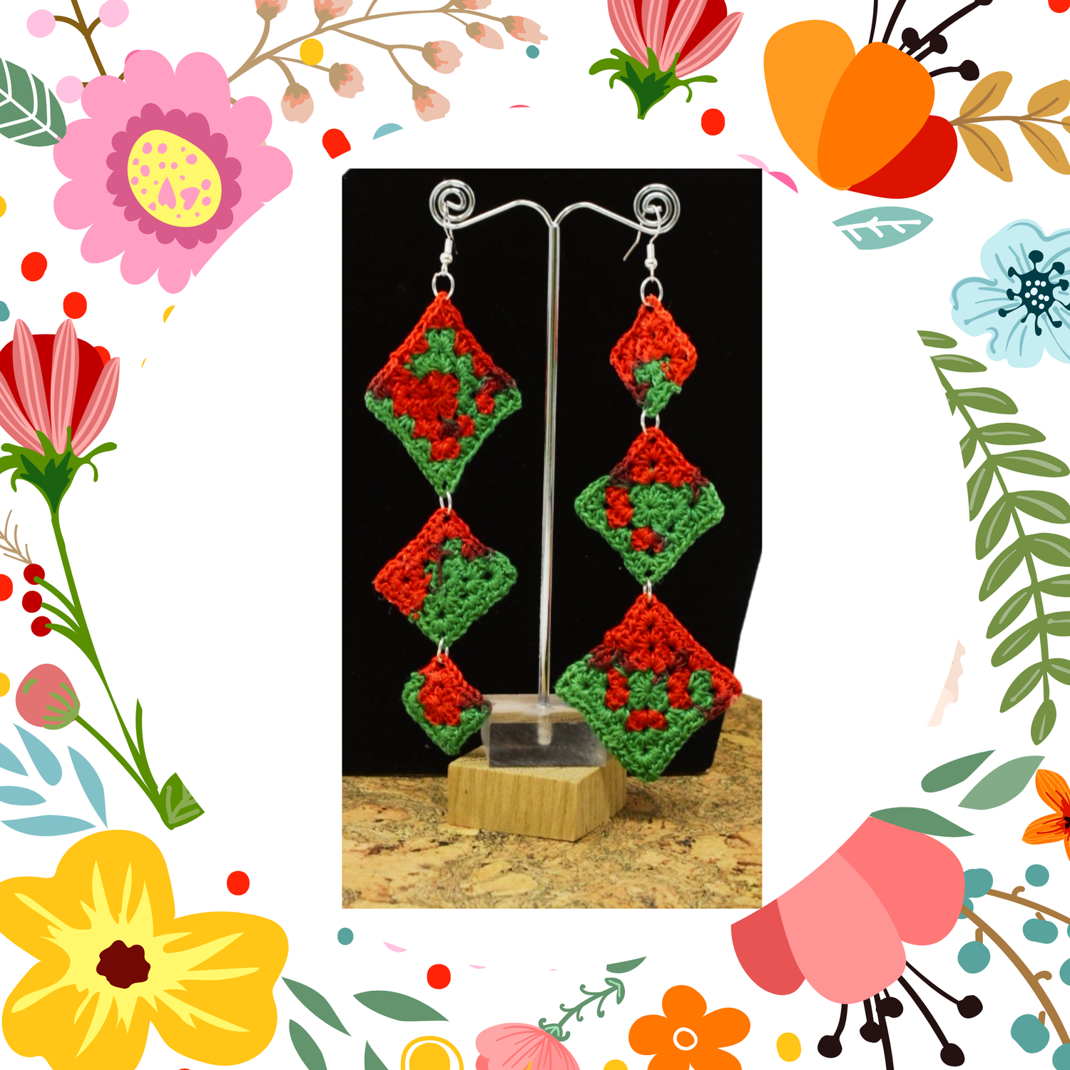 christmas dangle earrings