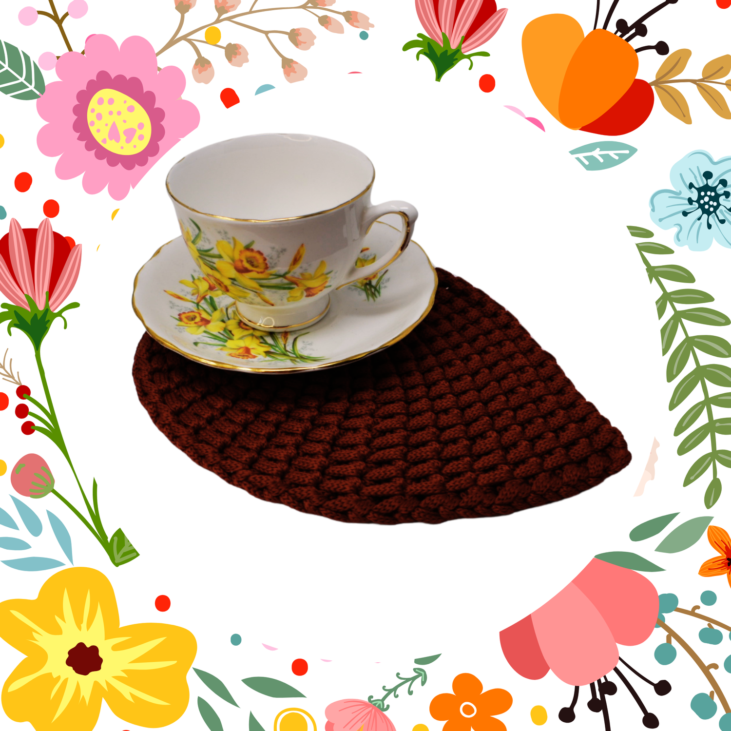 handmade stylish crochet coasters