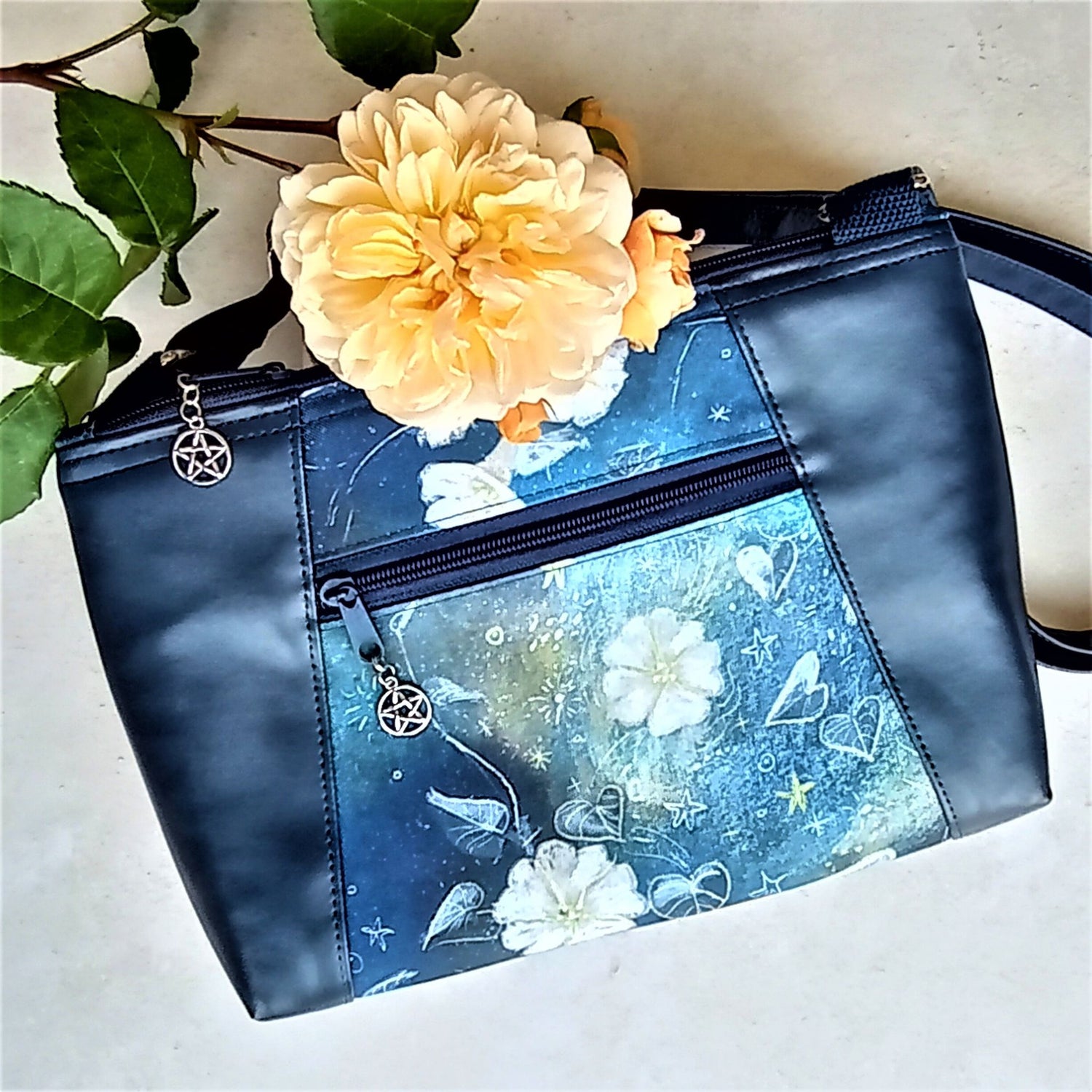 Buy MKF 2-PC Set Tote Satchel Bag for Women & Wristlet Wallet Purse: PU  Leather Handbag Pocketbook, Shoulder Strap Black at Amazon.in