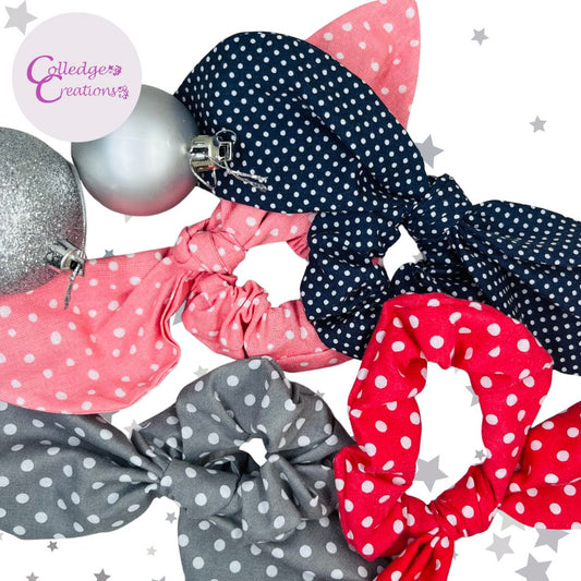 polka dot hair bow