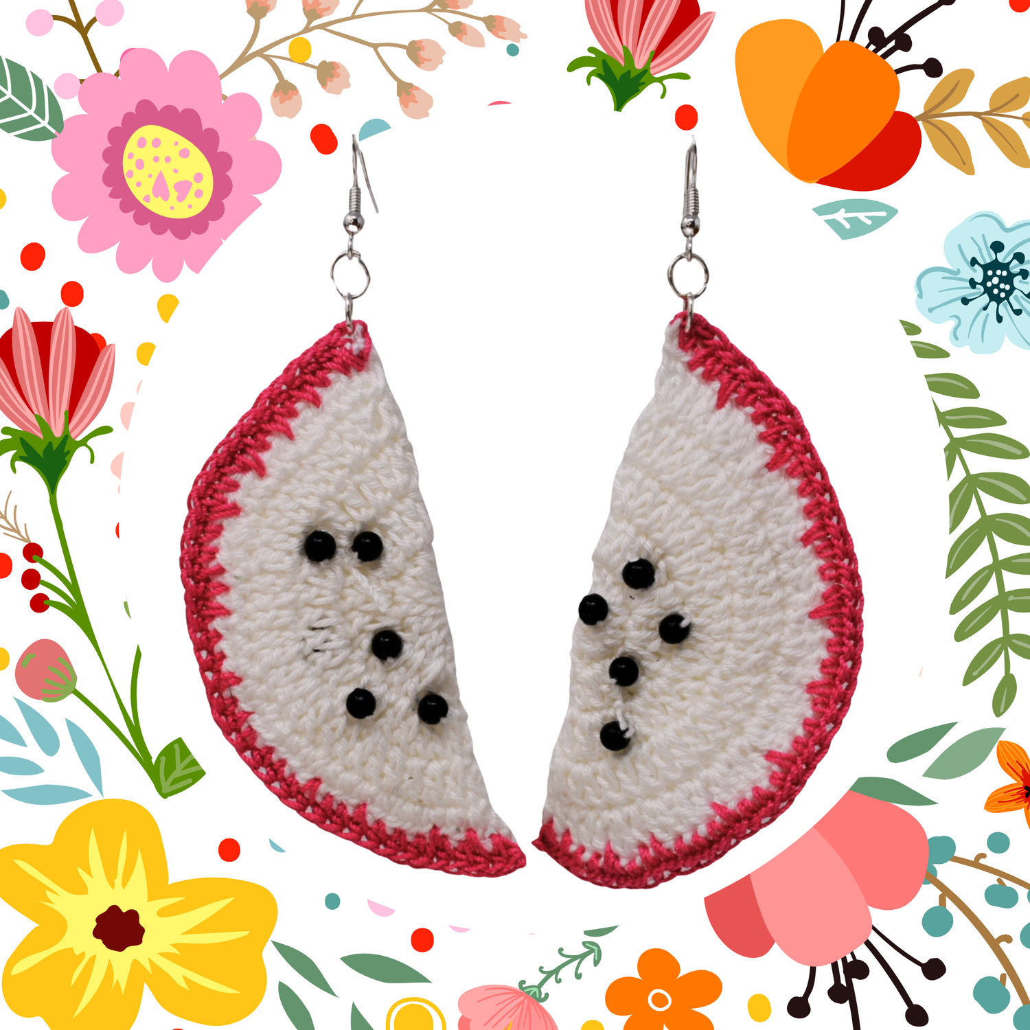 dragon fruit earrings