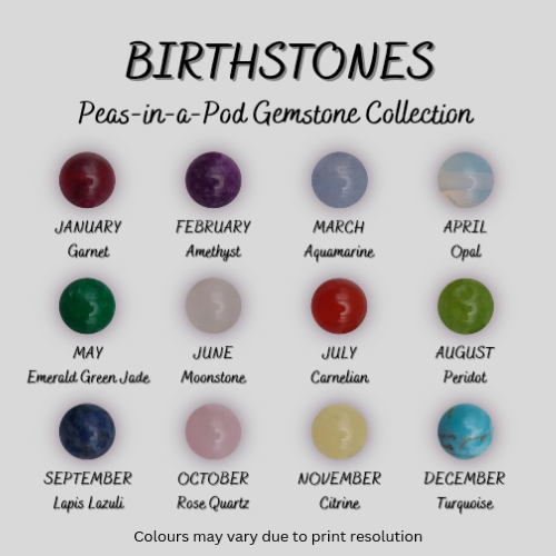 gemstone pea pod pendant