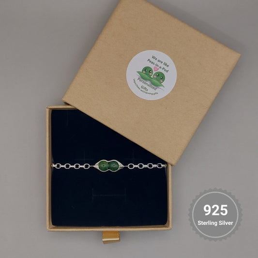 green jade pea pod bracelet