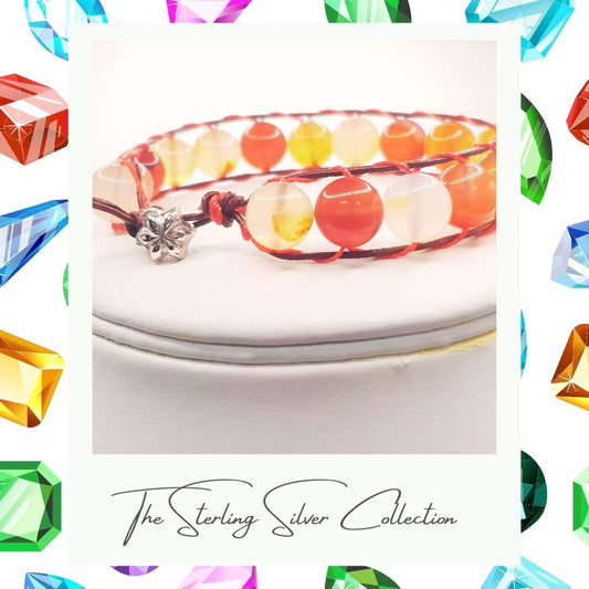 Sterling Silver Leather Bracelet