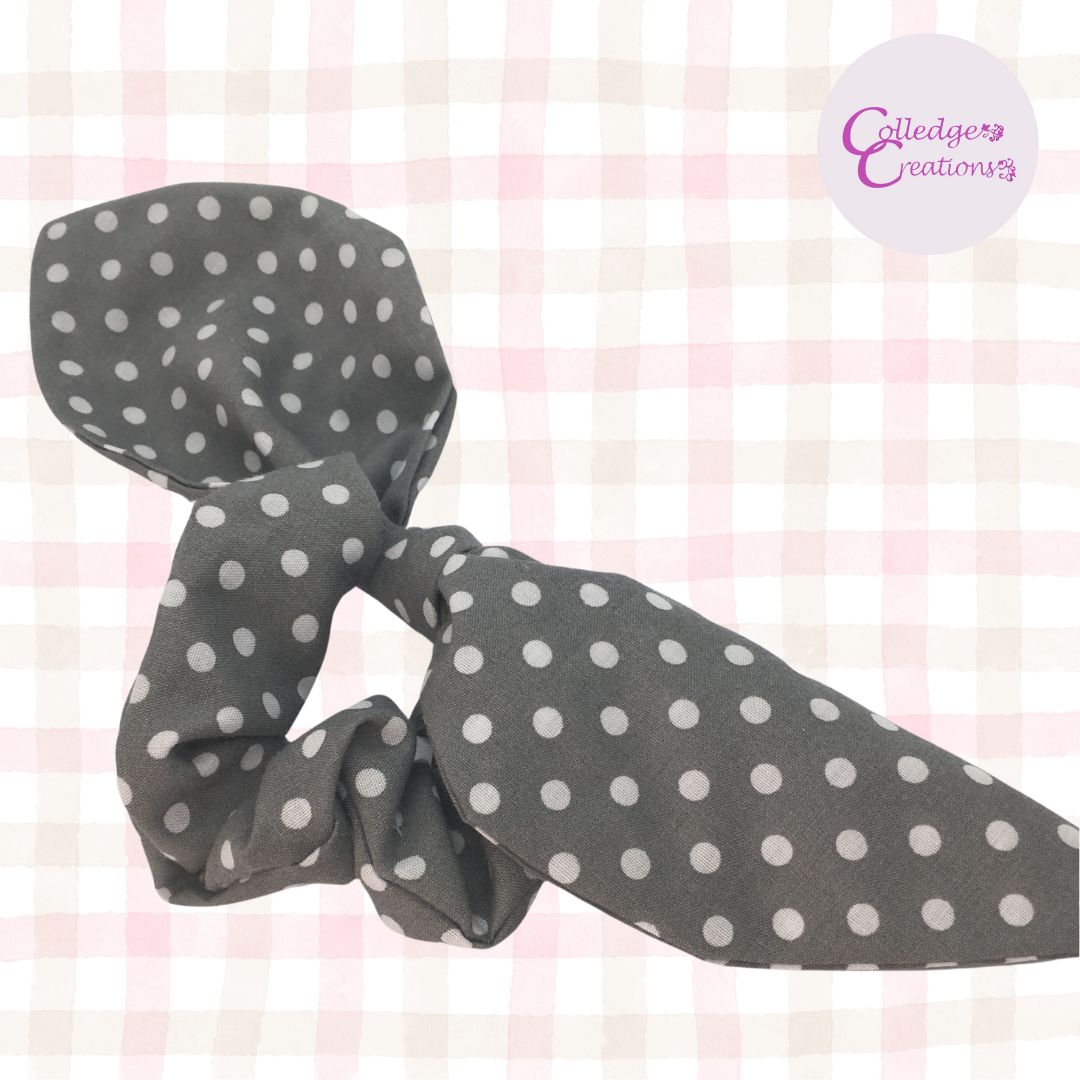polka dot hair bow