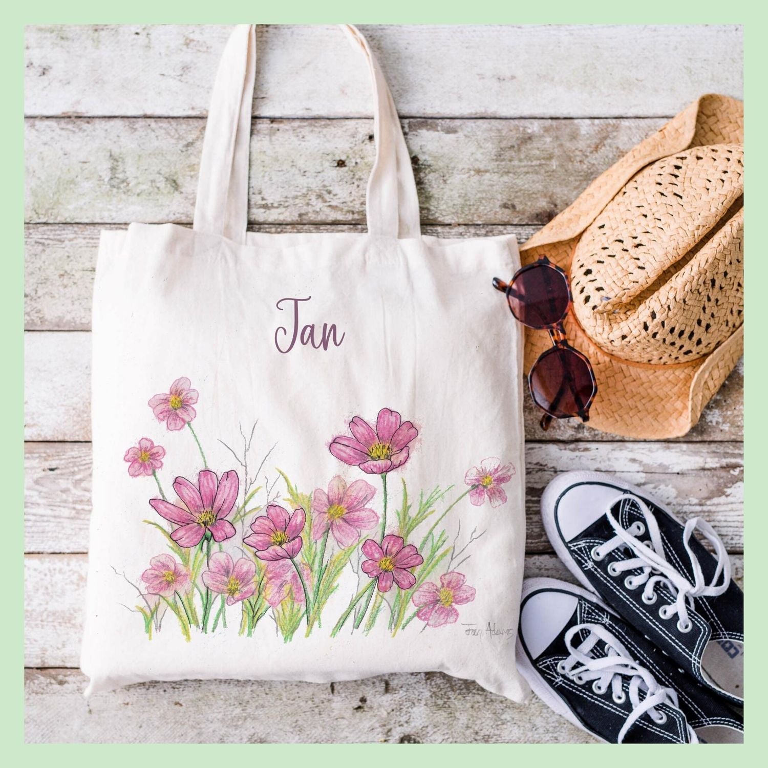 Designer Shopper Bag Cotton Shower Tote Bags Chinoiserie Blue