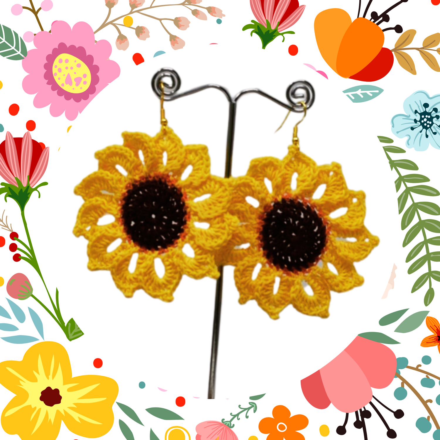 sunflower earrings
